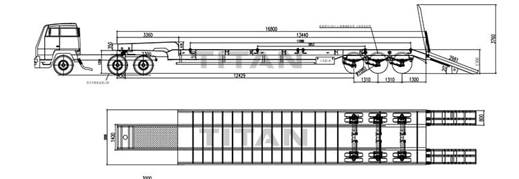 80 Ton Tri Axle Semi Low Loader Trailer for Sale in Nigeria