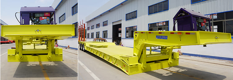 3 Line 6 Axle Hydraulic Gooseneck Detachable Lowboy Trailer for Sale Price