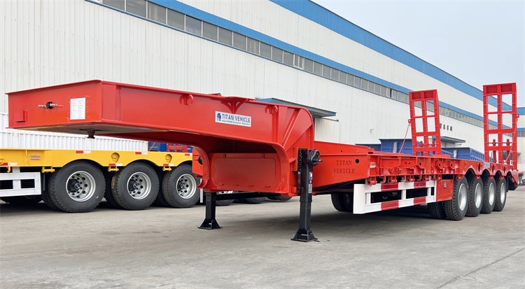 4 Axle 100 Ton Low Bed Trailer for Sale In Tanzania