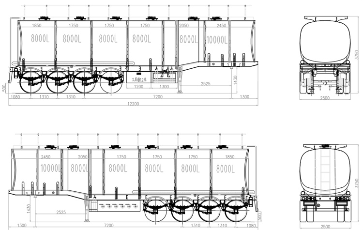 50000 Ltrs Palm Oil Tanker Trailer for Sale in Tanzania